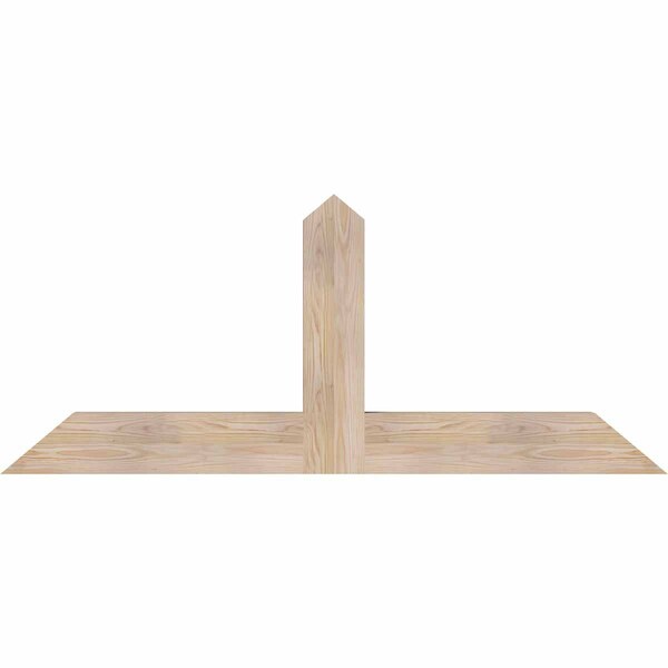 Ekena Millwork Portland Smooth Timber Gable Bracket, Douglas Fir, 60"W x 25"H x 3 1/2"D x 5 1/2"F, 10/12 Pitch GBW060X25X0406POR00SDF - main